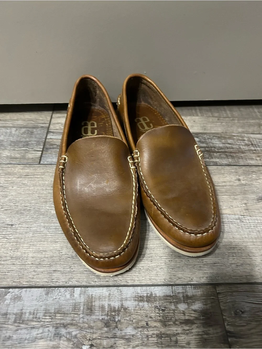 Allen Edmonds Grand Canal Venetian Loafers tan brown leather